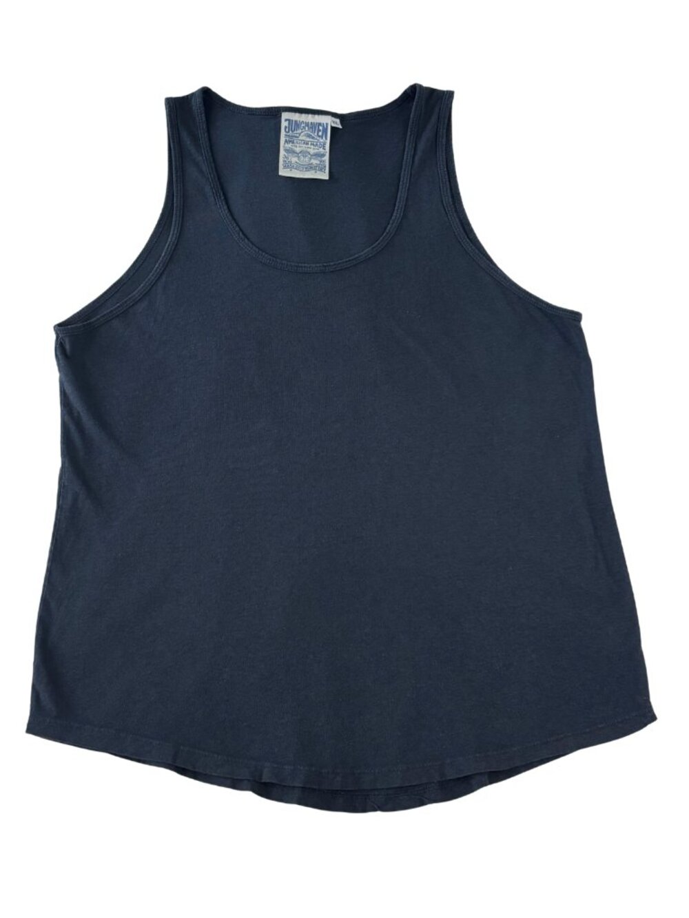 Jungmaven Women's Truro Tank Top made of Hemp/Cotton in Dark Navy Size XL